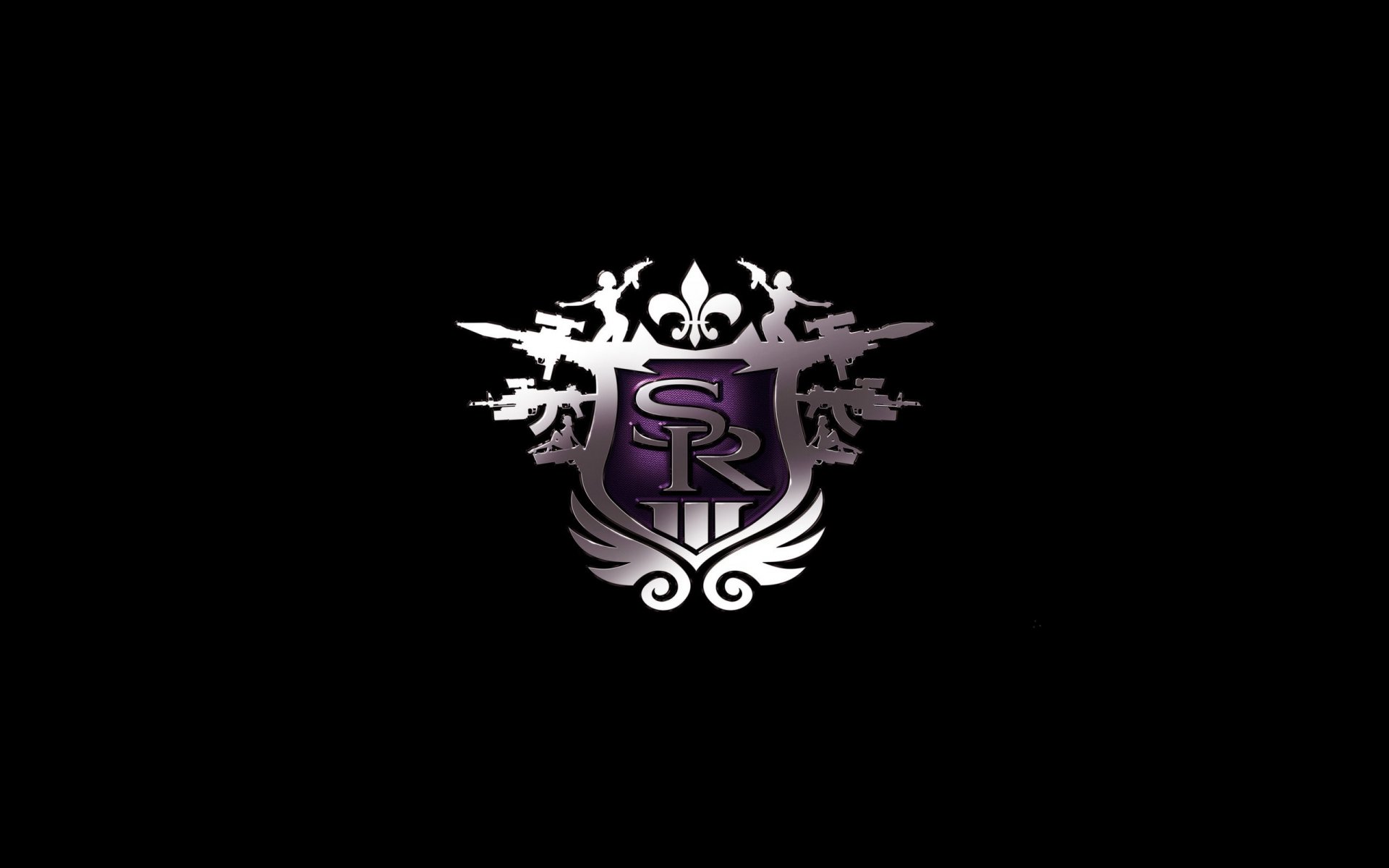 saints rangée marquer troisième thq saints row logo violet