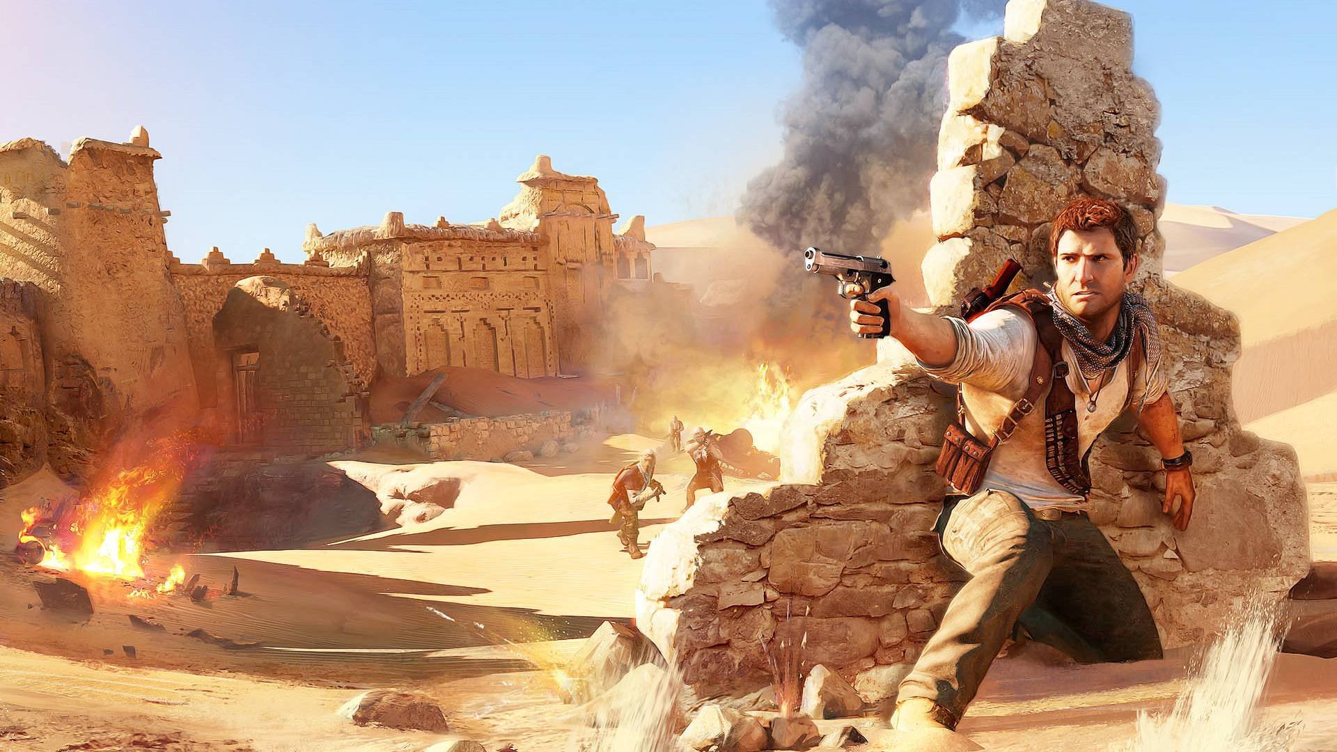 uncharted 3 nathan drake jeux désert