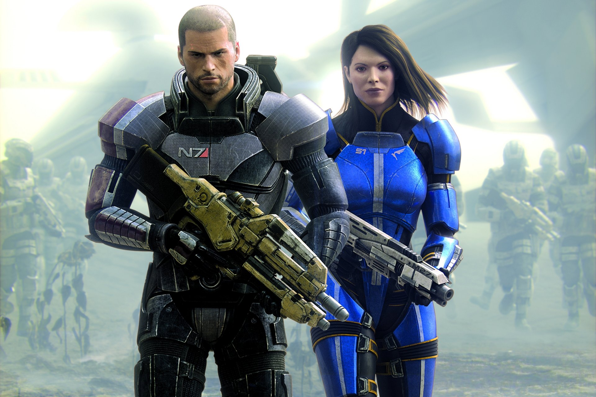 mass effect 3 mass effect capitano shepard comandante shepard fantasma spettro soldati armi fucile fucile n7 ashley williams john sheppard s1 cicatrici guerra armatura