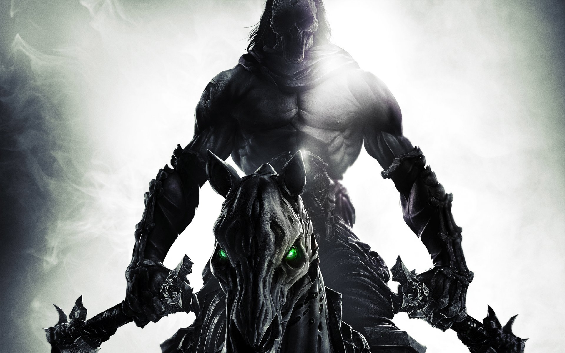 darksiders ii darksiders 2 śmierć maska warkocze kości jeździec apokalipsy koń jeździec