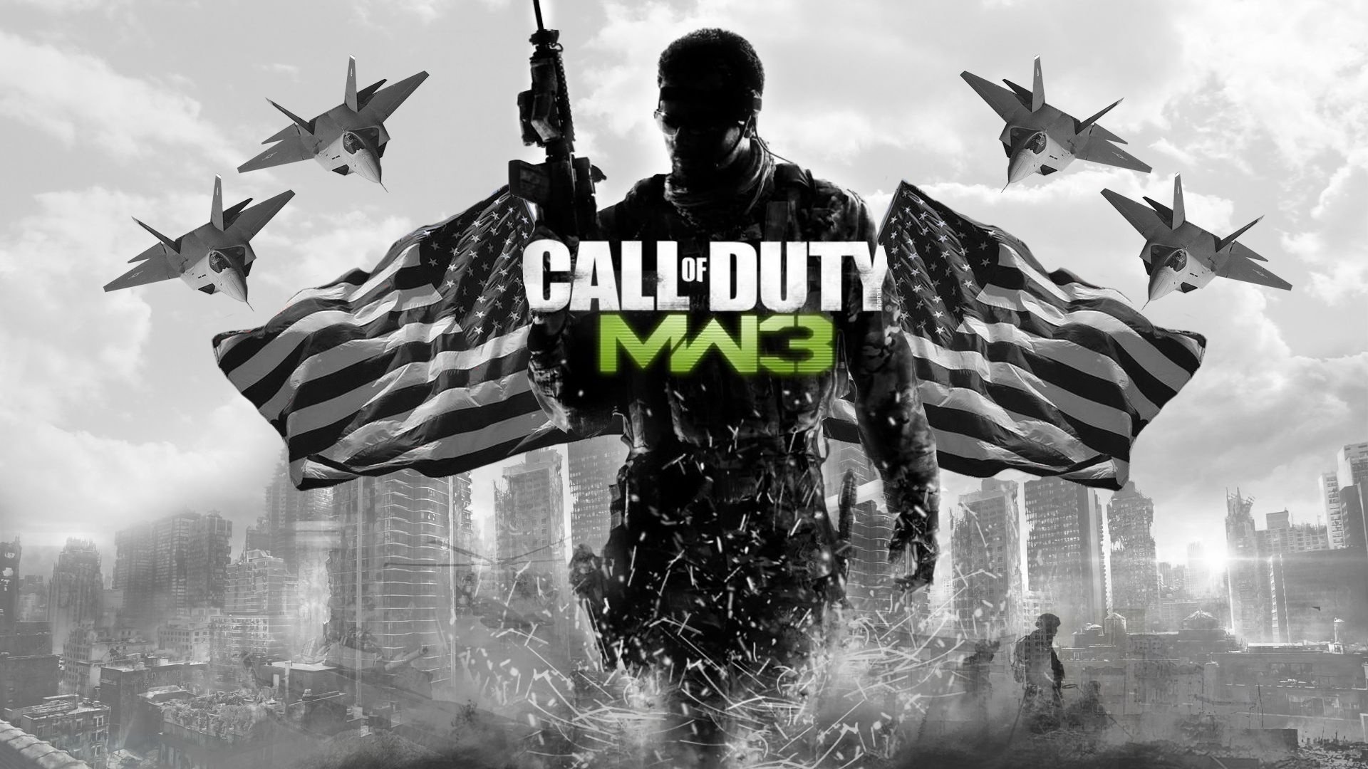 combattenti sfondo armi bandiere call of duty-modern warfare 3