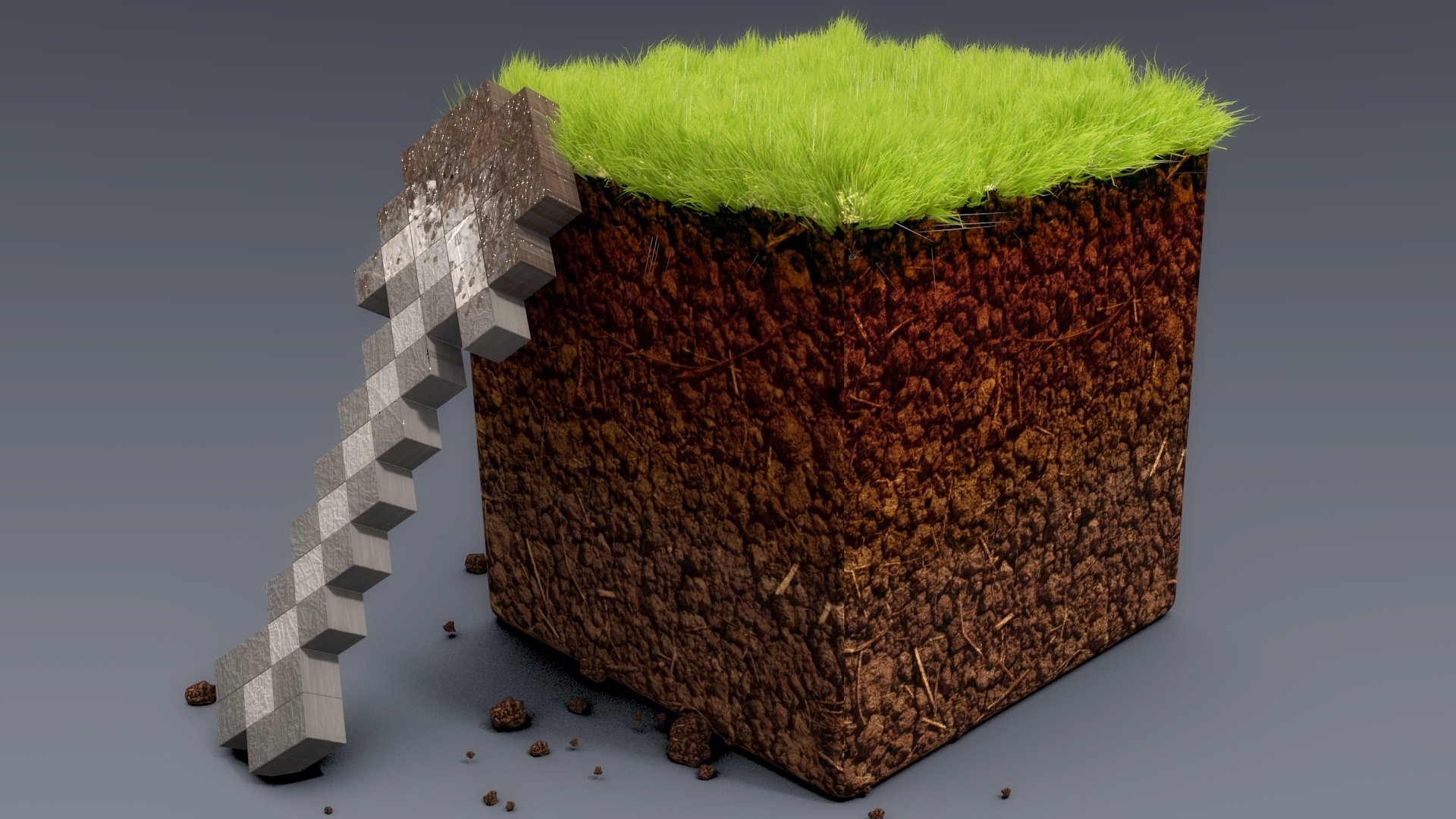 minecraft shovel block of land