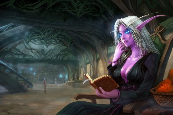 A night elf and her beauty is mesmerizing