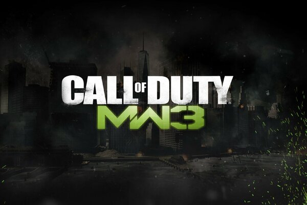 Poster des Spiels Call of Duty auf schwarzem Hintergrund