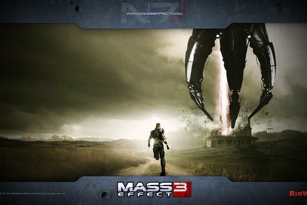 Sur le cadre de mass effect 3, l homme qui court