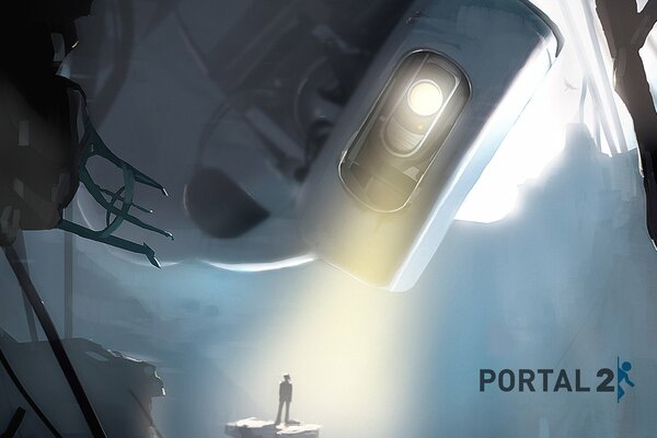 Fantasy. Portal2 . Ein Mann in der Finsternis