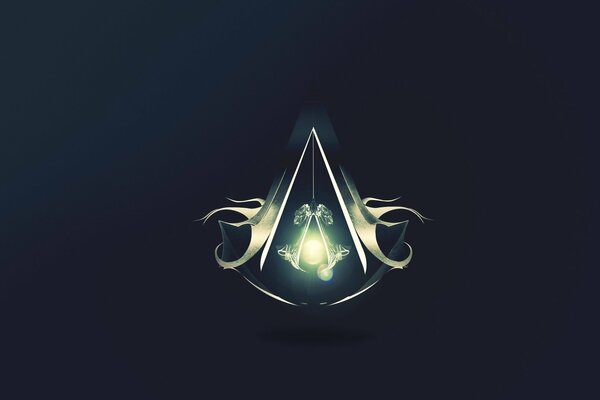 The symbol of assassins on a dark background