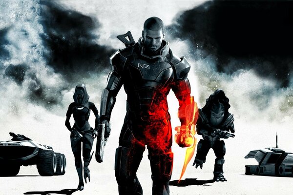 Mass Effect 3. Shepard, Tali et racks