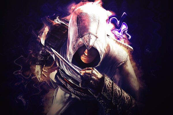 Affiche Du jeu assassin Creed assassin va à l attaque