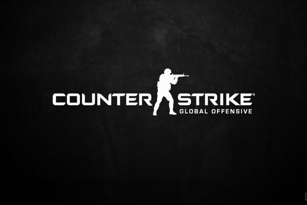 Image of the name of the game counter-strike global offensive on a dark background