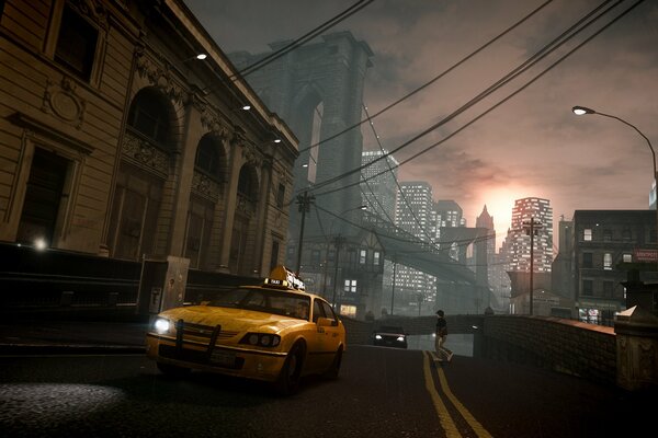 Regnerischer Sonnenuntergang in New York von grand theft auto iv