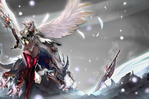 World of Warcraft mroczny elf skrzydła potwory