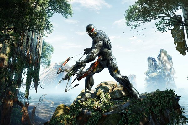 Disfraz de Apocalipsis con arco de crysis 3