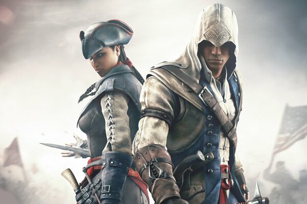 Helden des Spiels Assassins Creed 3 Nahaufnahme