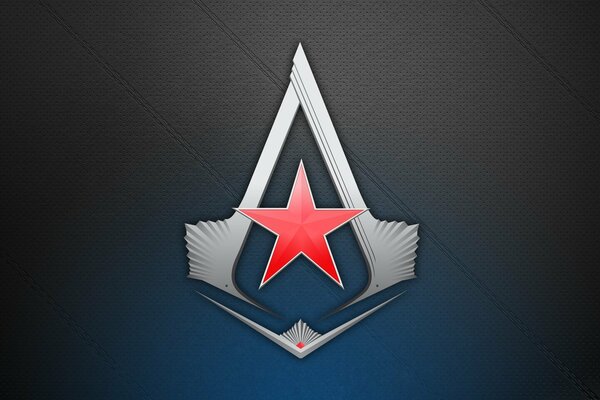 The image of the red star from the computer game Assassin s Creed 3