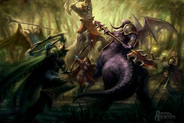Batalla de los centauros a orillas del río