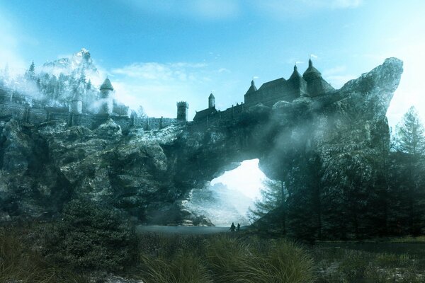 La roca con el paso de Art Skyrim