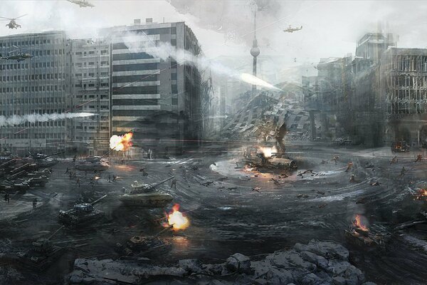 The power of tanks into action in the game modern warfare 3