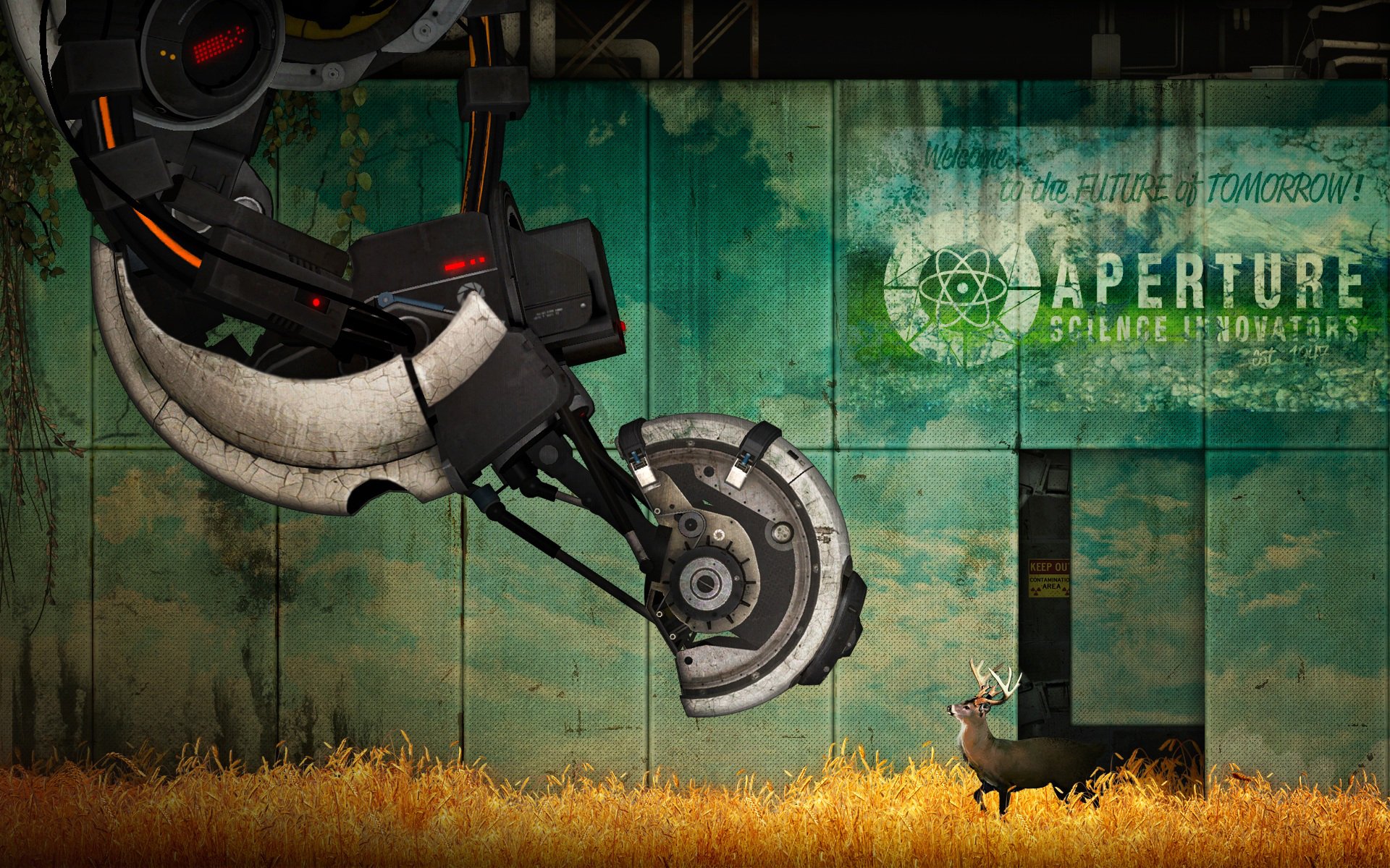 portal 2 portal 2 glados jeleń przysłona nauka innowatorzy