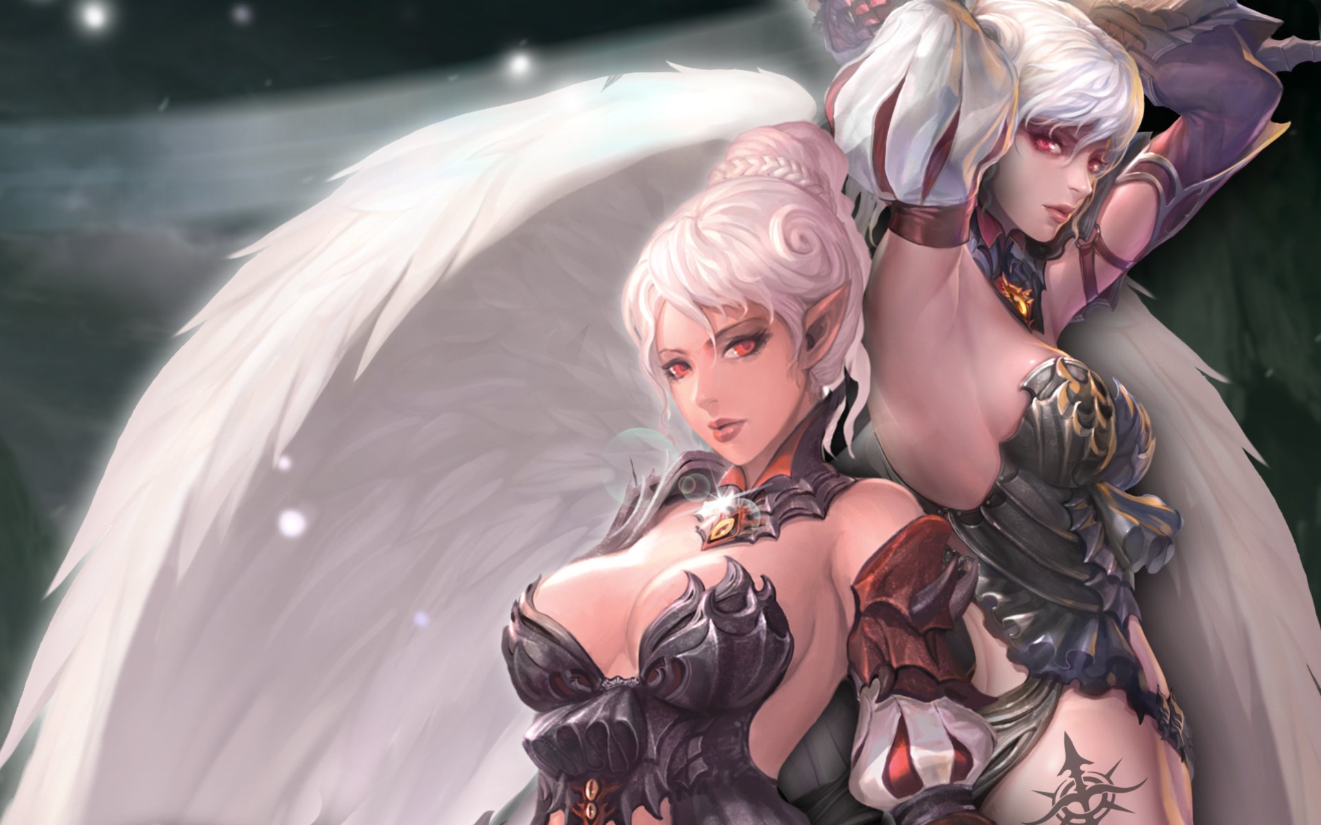 lineage ii camael wings red eyes