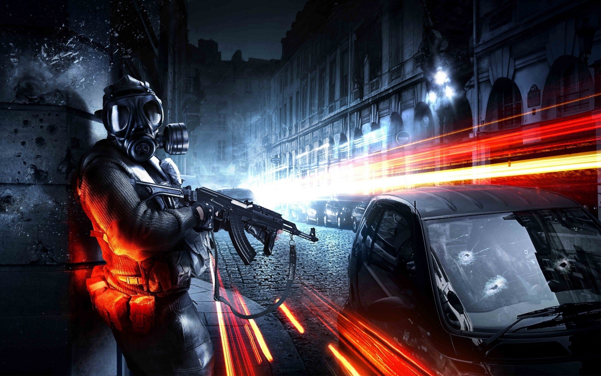 battlefield 3 soldat voiture ville automate russe