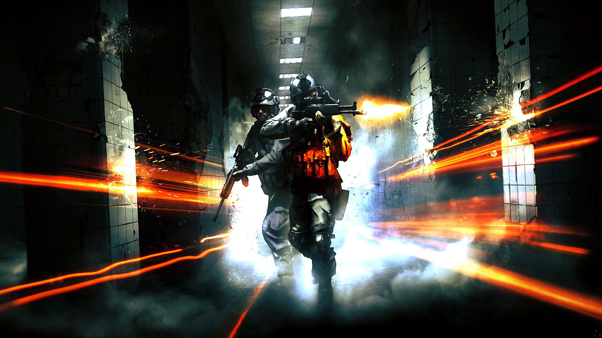 battlefield 3 electronic arts война морпехи m4a1 выстрелы коридор метро