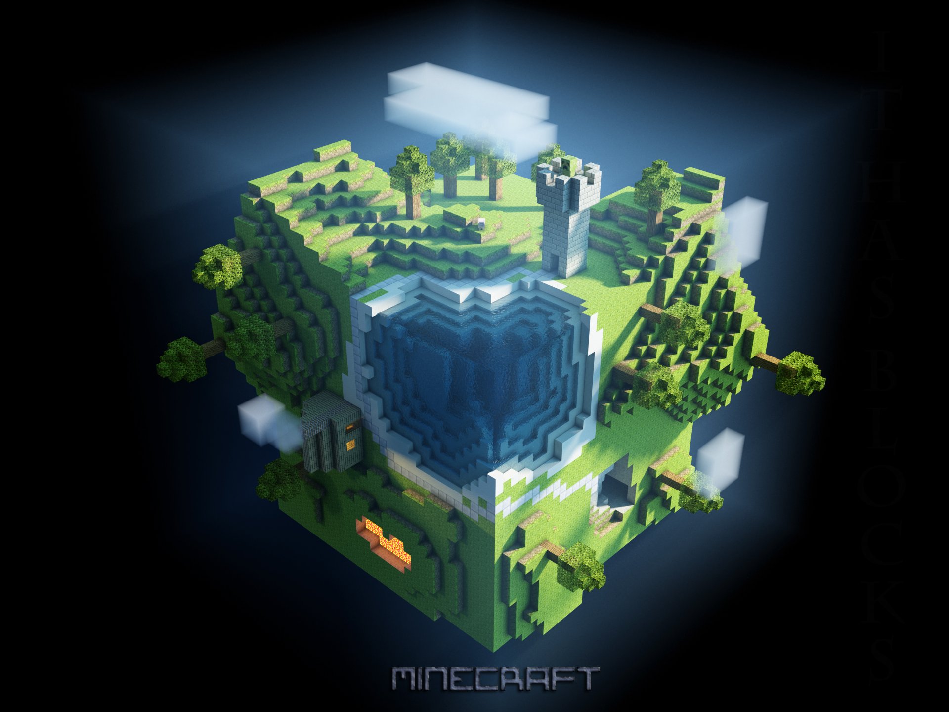 minecraft jeu monde cubes