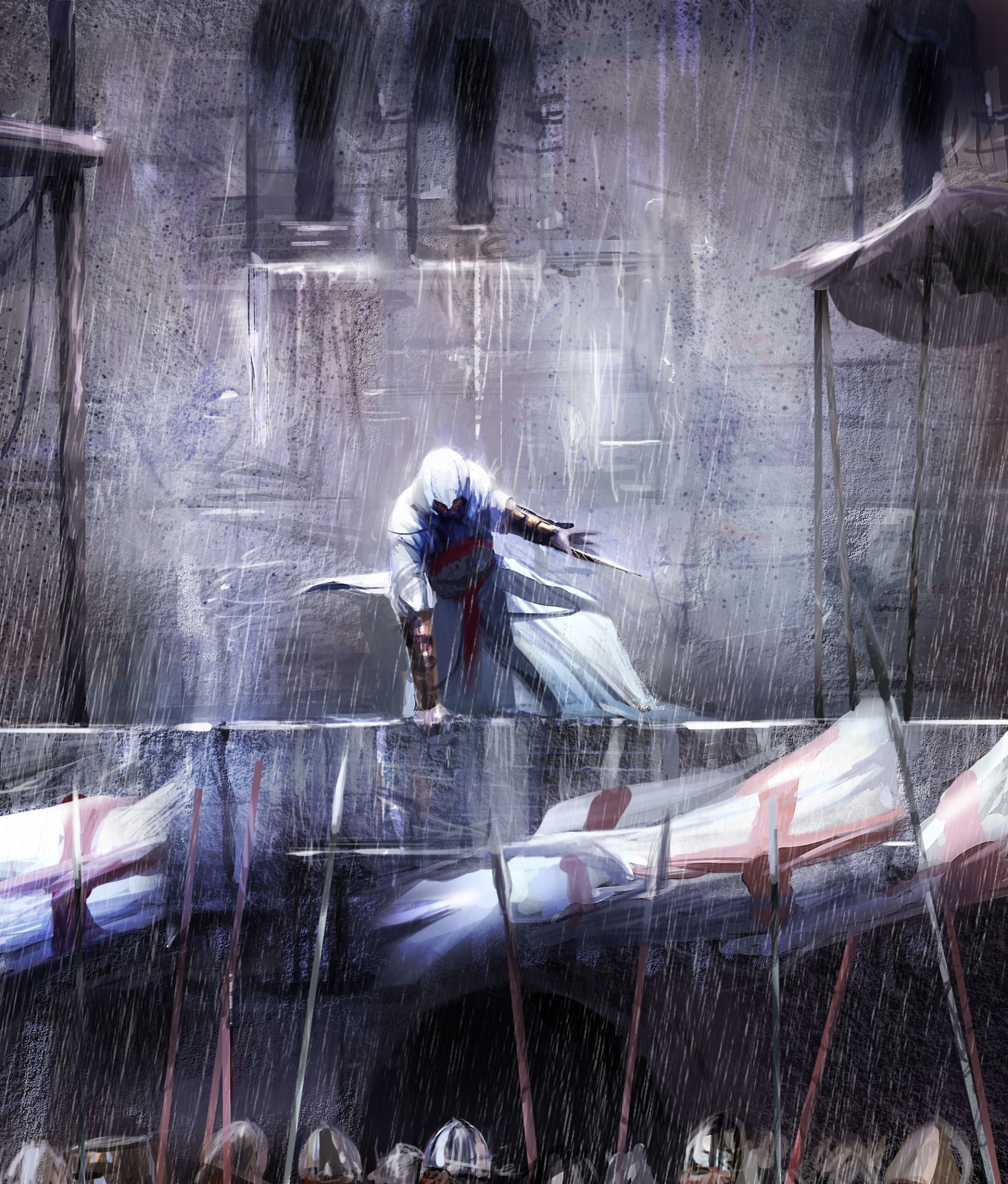 assassin s creed assassin killer desmond altair blade spear rain