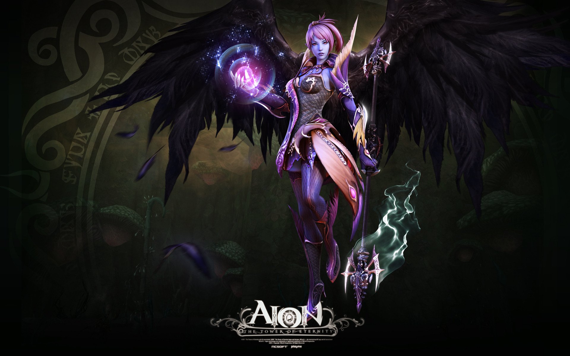 aion enchanteresse bâton ailes plumes