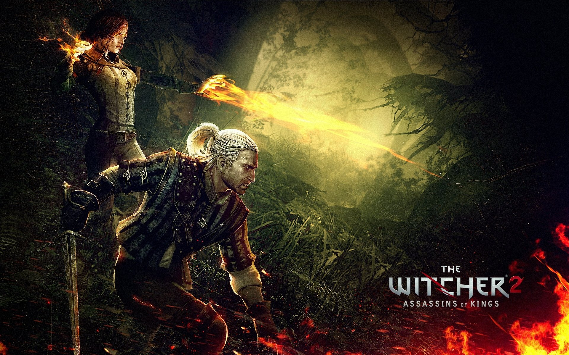 wiedźmin 2 zabójcy królów triss merigold geralt wiedźmin 2 zabójcy królów geralt z rivii igni