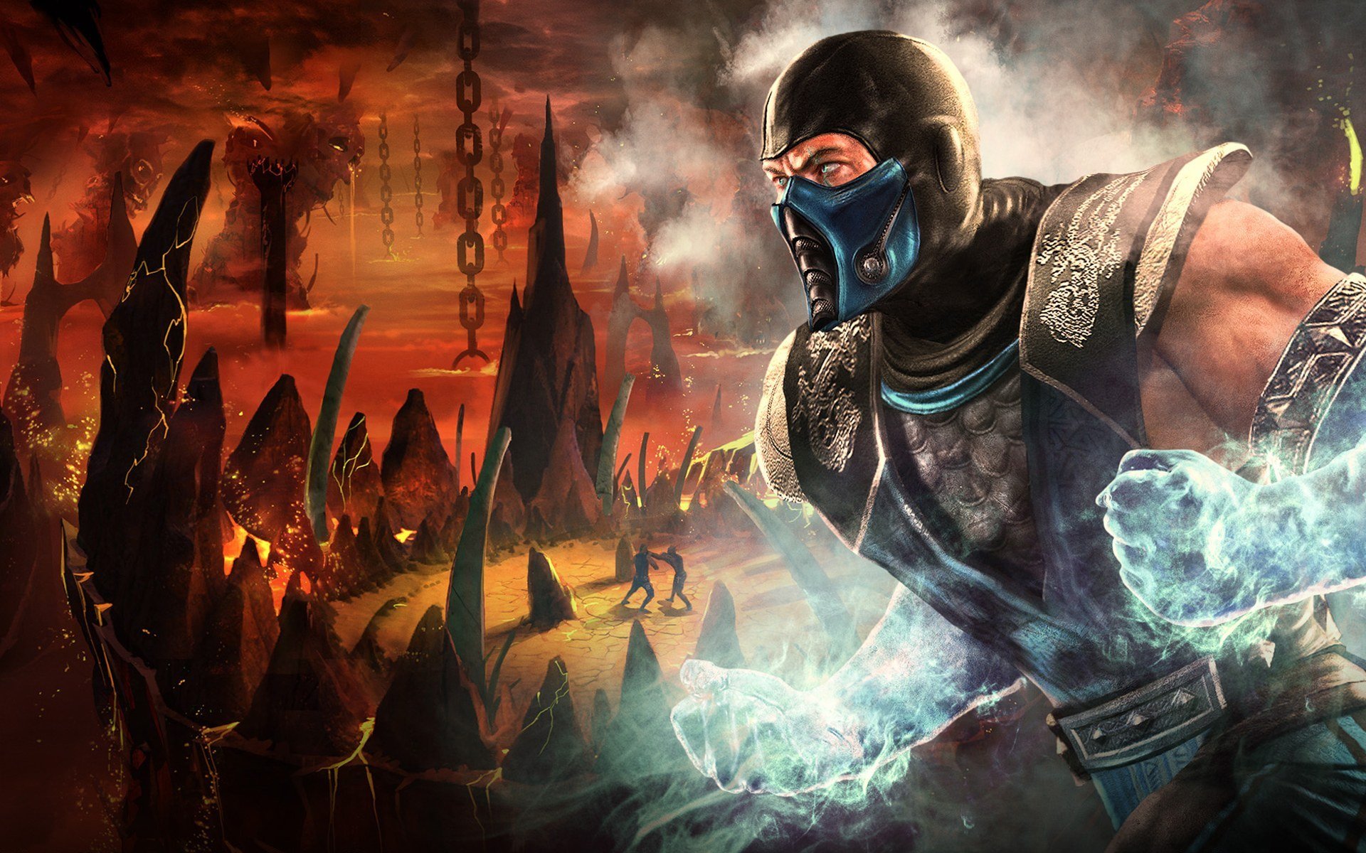 mortal kombat sub zero лед огонь