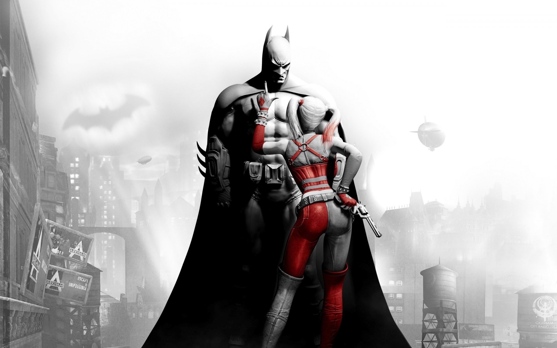 batman arkham city batman batman bande dessinée joker super-héros pistolet harley queen