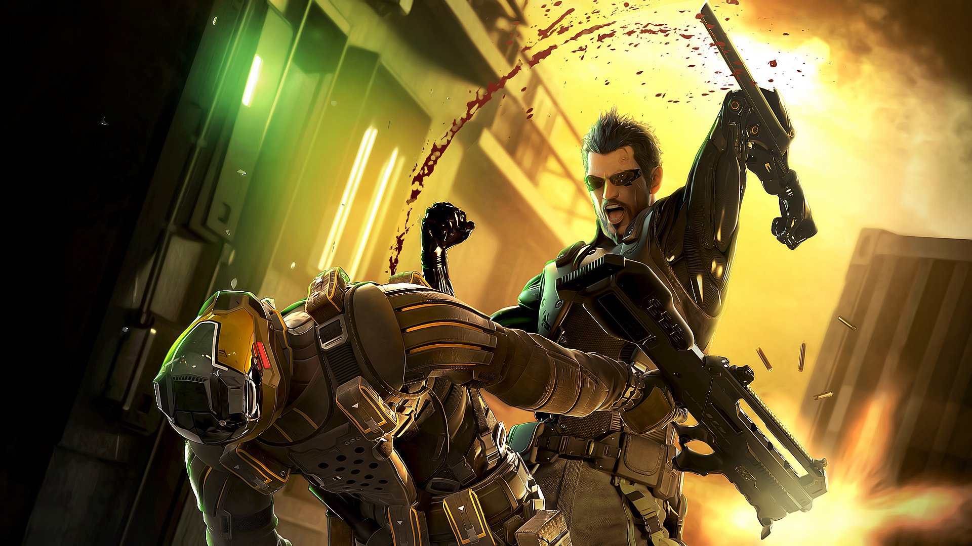 deus ex: révolution humaine sang armes combat