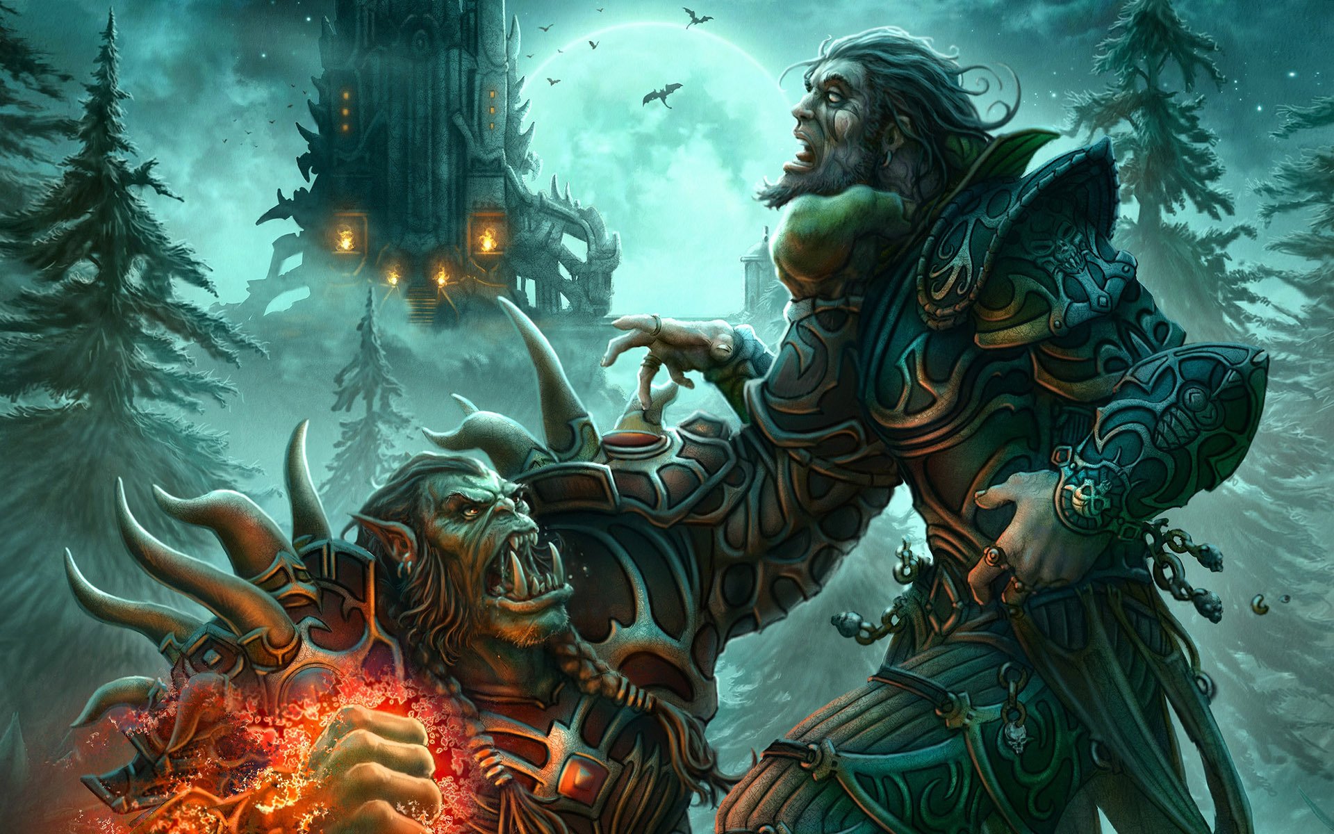 world of warcraft warlock orc lock warlock human