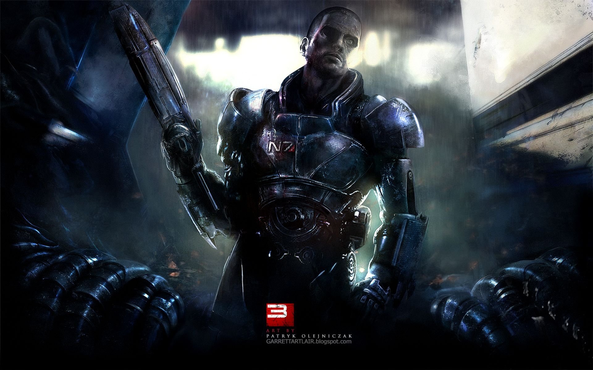 mass effect 3 shepard guerra caduto