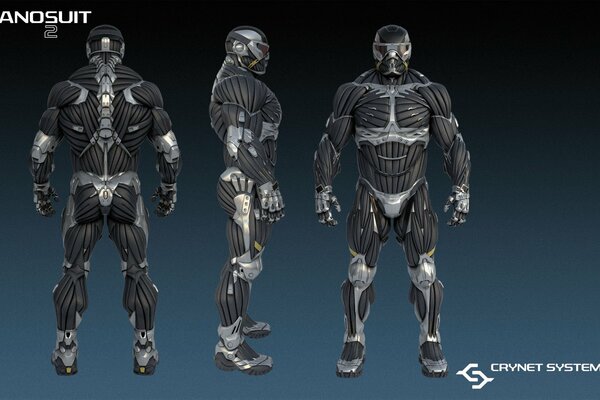 Demonstration of a nanosuit from the crysis 2 game