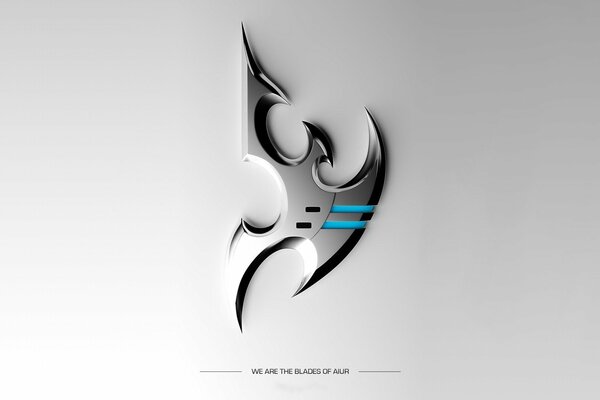 Signo protoss starcraft sobre fondo blanco