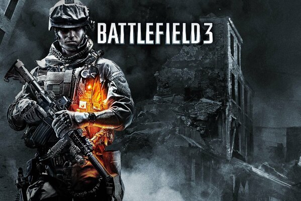 Soldat mit Waffen aus Battlefield 3