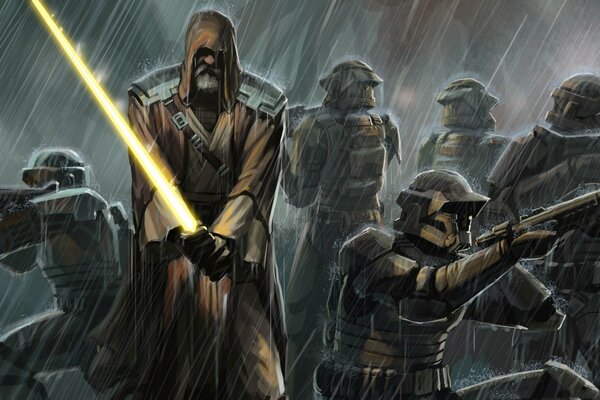 Illustrazioni per il film Star Wars Swords