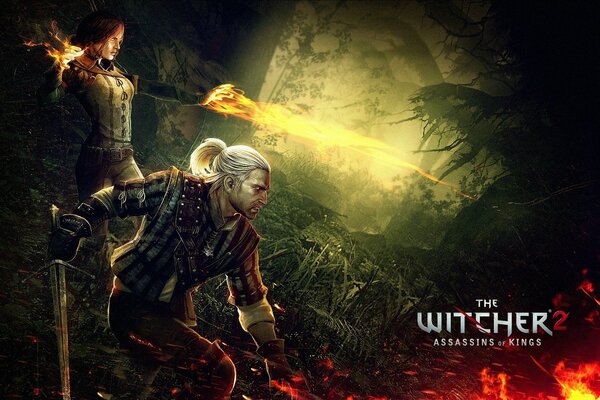 Poster con i personaggi del gioco The Witcher 2
