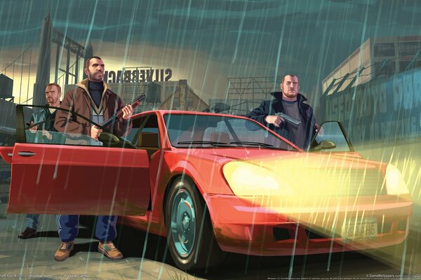 Die coolen Jungs kamen zum Showdown. GTA