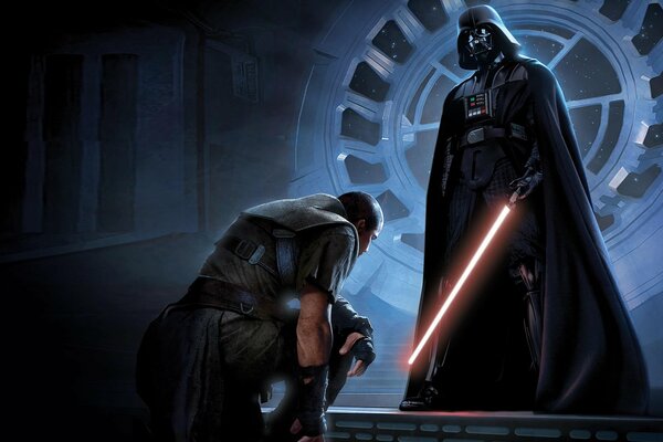 Vader from Star Wars dedicates to Evil