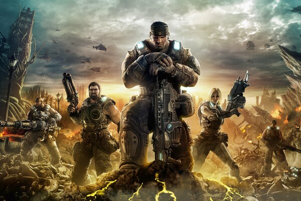 Warriors from the game Gears of War 3