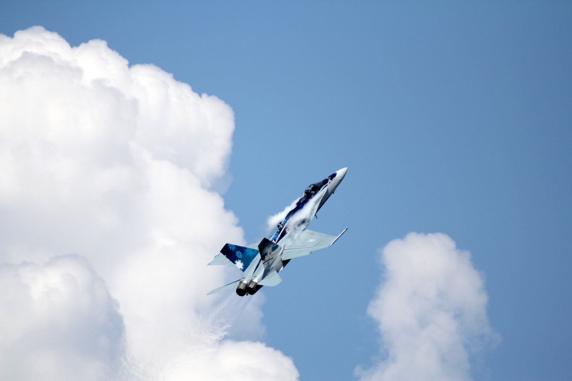 cf-18 frelon polyvalent combattant nuages