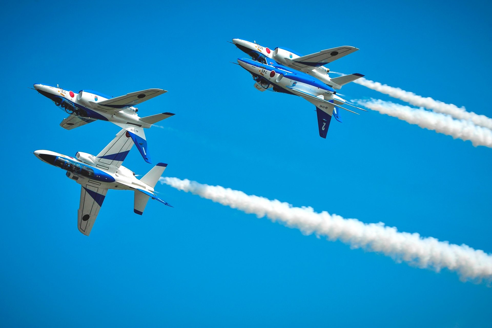 impulso blu kawasaki t-4 jasdf acrobazia