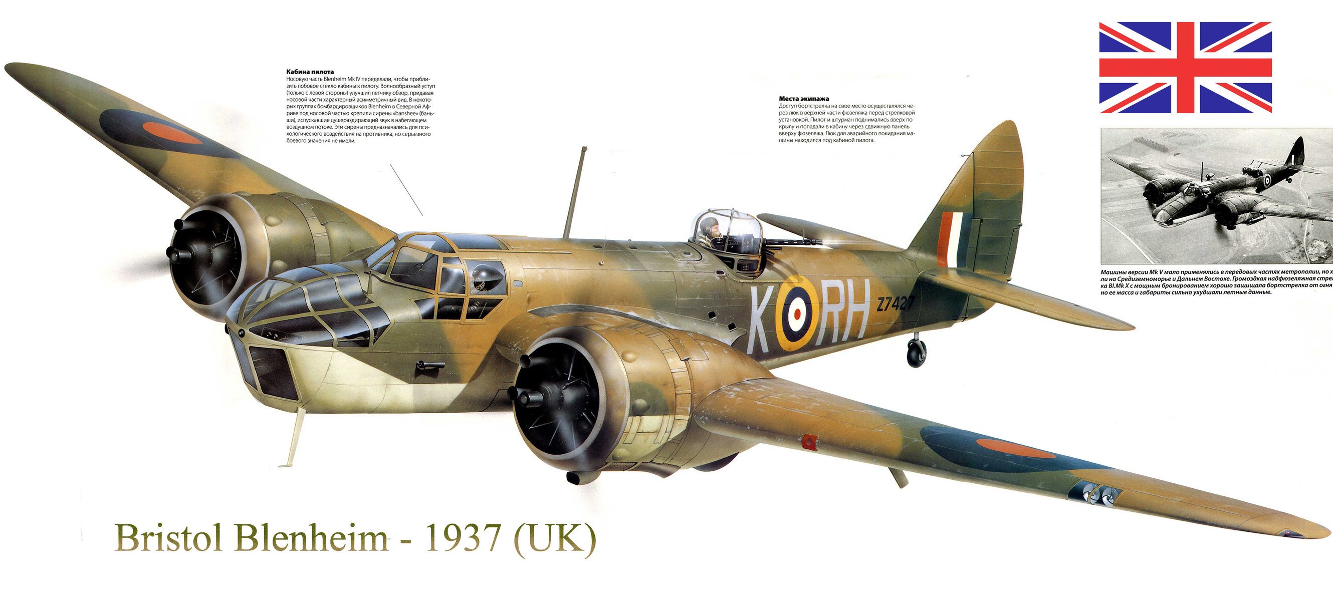 bristol blenheim 1937 vitesse bombardier période seconde guerre mondiale guerre