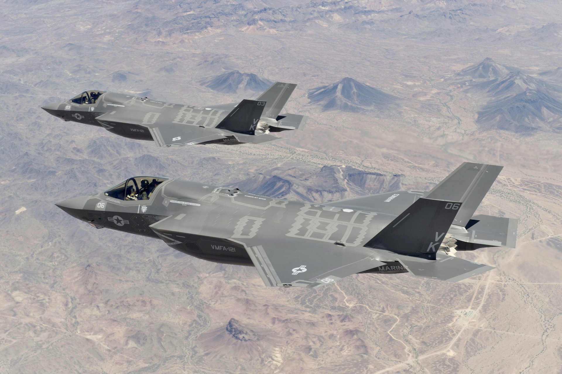 f-35b lightning ii kampfjets bomber piloten paar fliegen