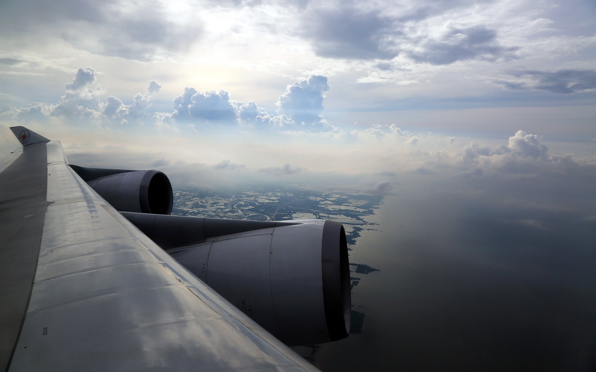 plane wing sky