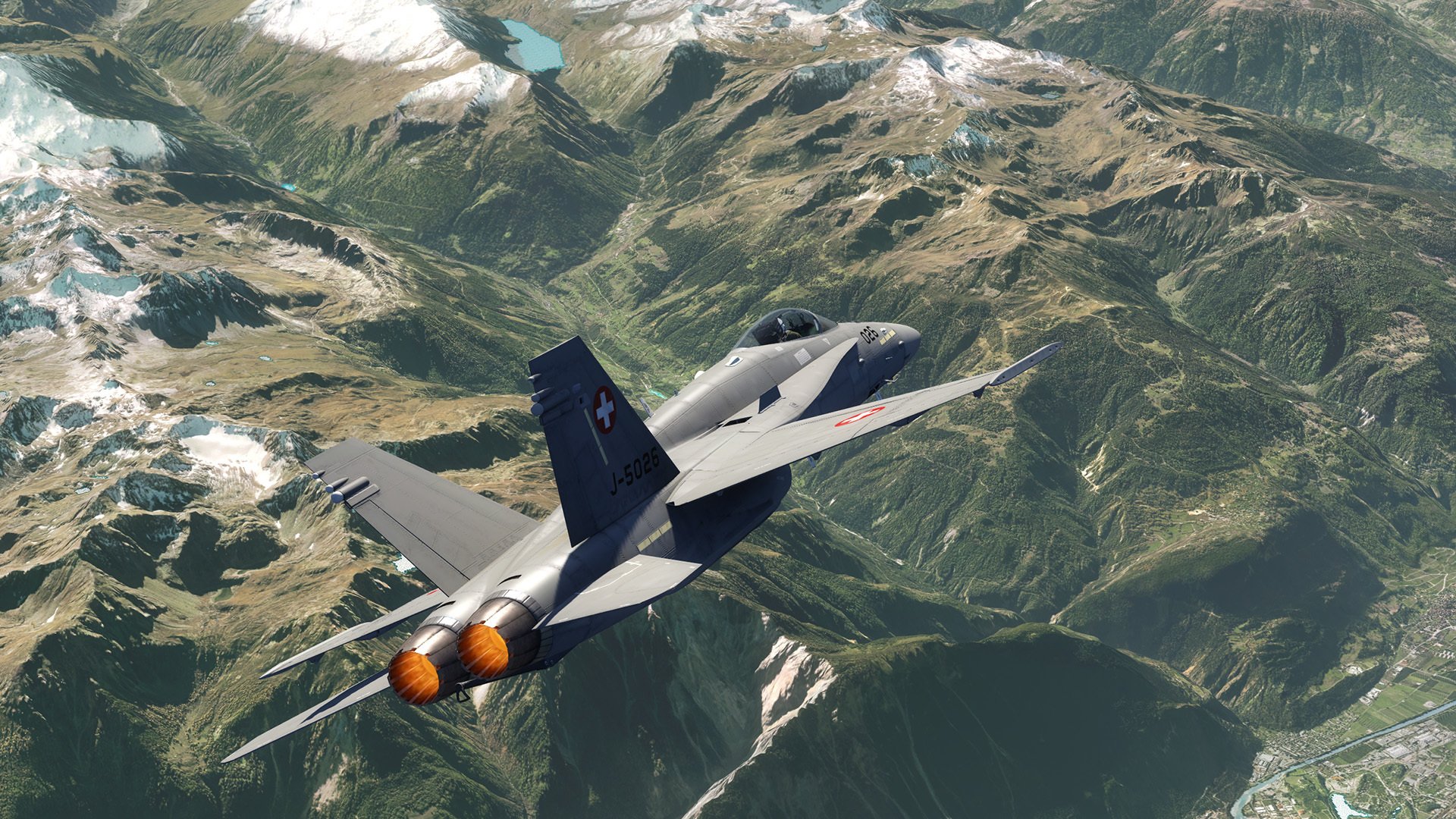 fa-18c hornet multi-purpose combattente rendering paesaggio