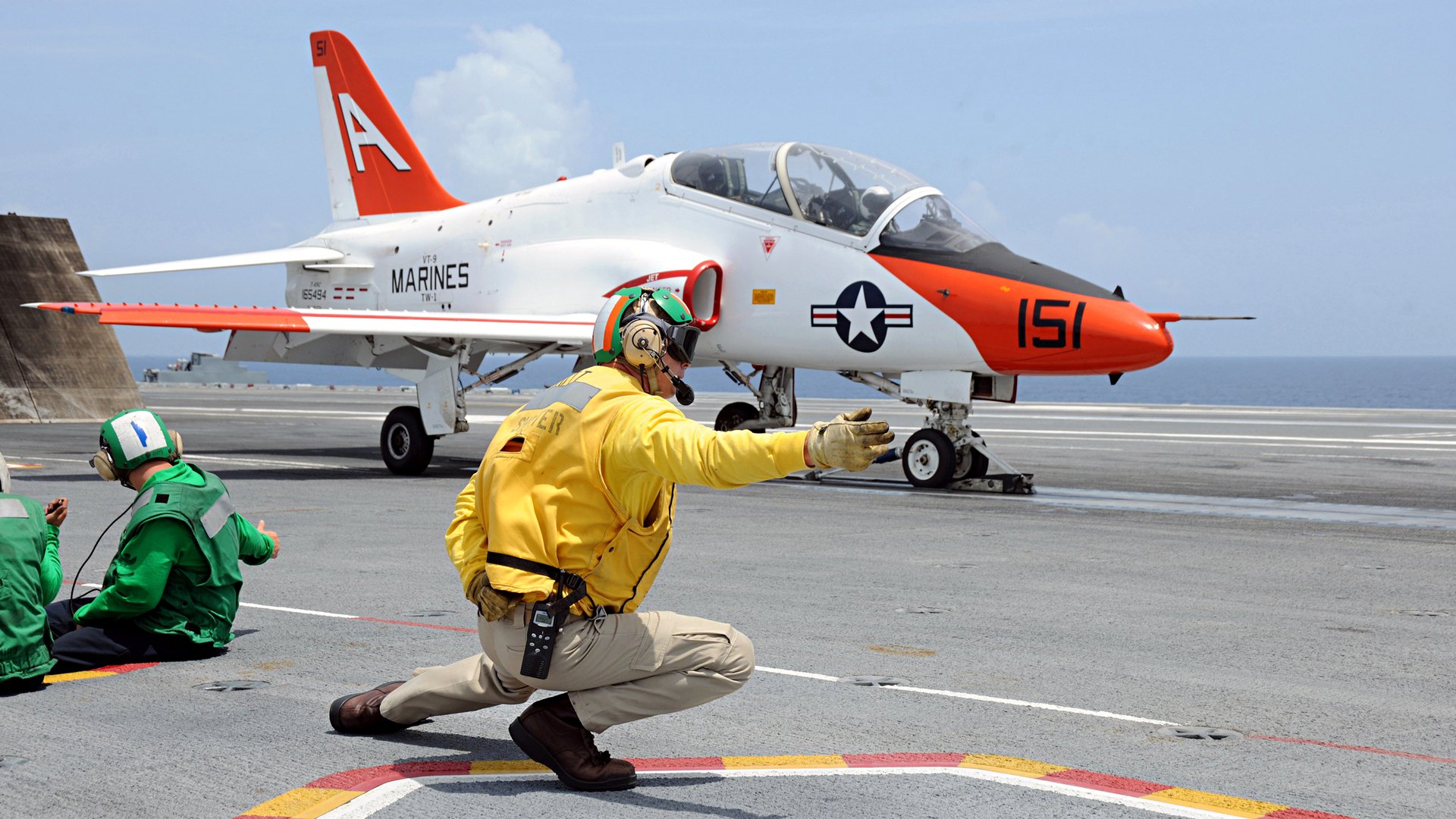 boeing t-45 astore cielo portaerei aereo